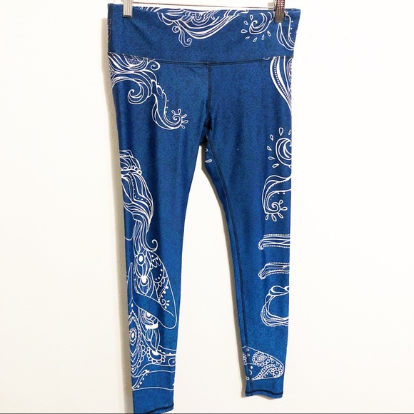 Noli Pants - Noli black blue yoga pants ankle length med
